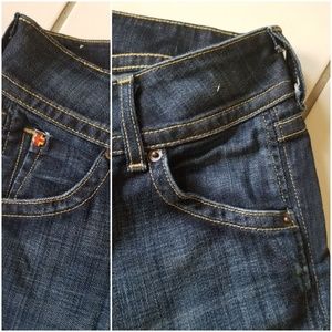 Hudson petite signature women's dark wash jeans